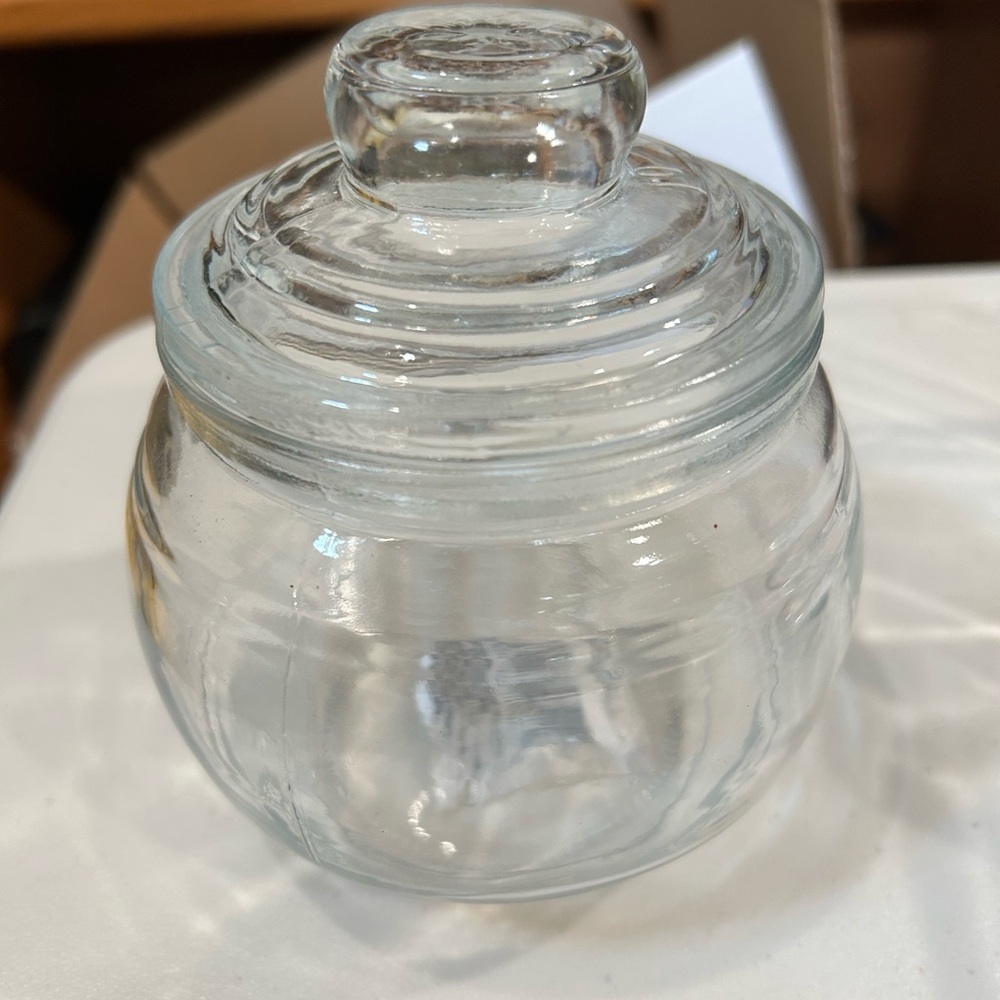 Clear Glass Candle Holder - Candle